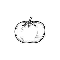 Image showing Tomato hand drawn sketch icon.