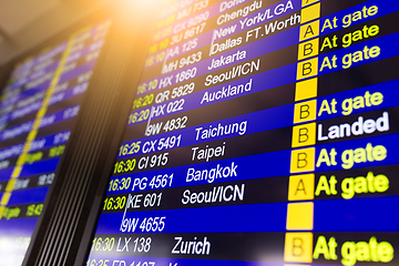 Image showing Timeboard in the modern airport