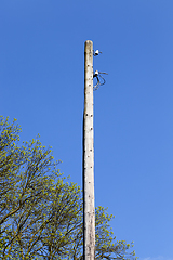 Image showing Old electric pillar