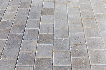 Image showing concrete tiles on the road