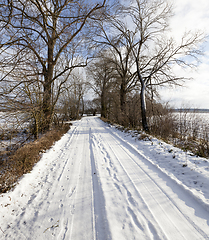 Image showing road in winter