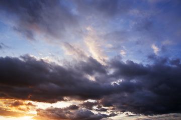 Image showing landscape of sunset