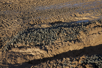 Image showing Land and gravel, close-up