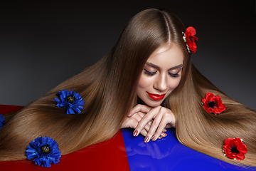 Image showing girl with beautiful long hair