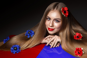 Image showing girl with beautiful long hair