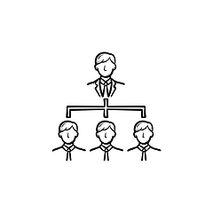 Image showing Business meeting hand drawn sketch icon.