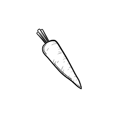 Image showing White radish food hand drawn sketch icon.