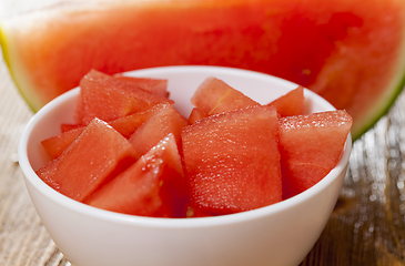 Image showing slices of fresh watermelon