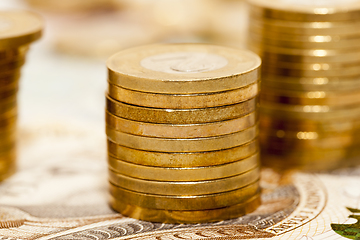 Image showing A pile of Polish coins