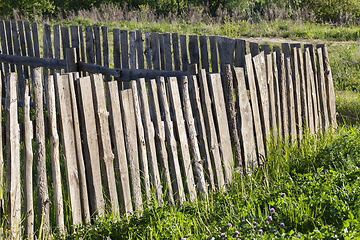 Image showing Old wooden fence