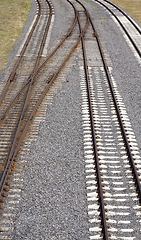 Image showing Old rusty railway