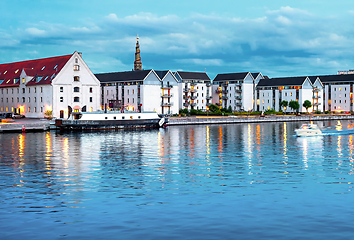 Image showing  Christianshavn churh and residential buildings