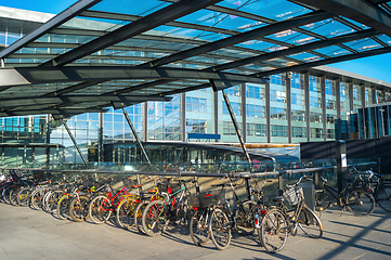 Image showing Bicycles parking at Kastrup airport