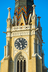 Image showing Church clock Novi Sad, Serbia 