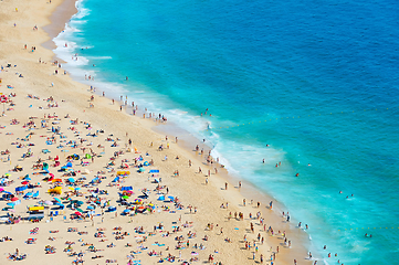 Image showing People at beach. Aerial view