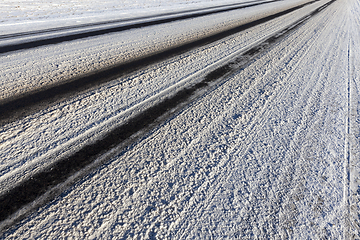Image showing winter asphalt road