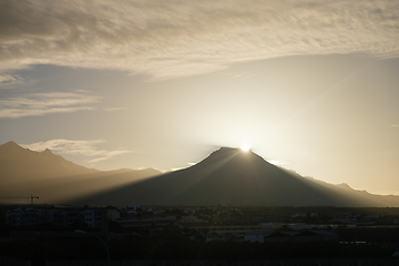 Image showing beautiful sunrise over mountain