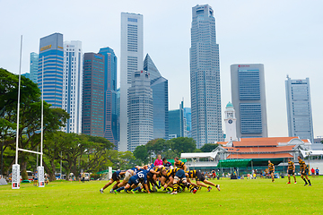 Image showing Play rugby team  Singapore downtown