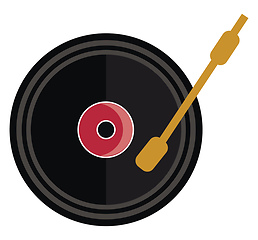 Image showing Vintage music disc vector or color illustration