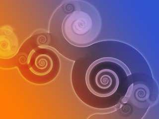 Image showing Abstract swirly floral grunge illustration