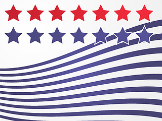 Image showing Stars and stripes illustration