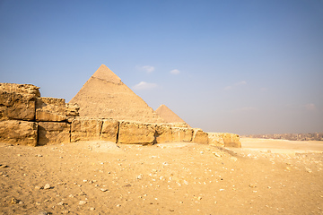 Image showing Pyramids at Giza Cairo Egypt