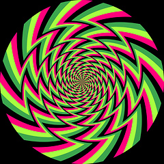 Image showing optical illusion spiral background