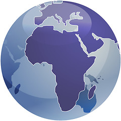 Image showing Map of Africa on globe  illustration