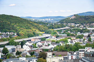 Image showing aerial view of the federal road at Siegen Germany