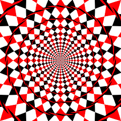 Image showing optical illusion fake spiral background