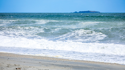 Image showing stormy ocean scenery background