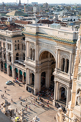 Image showing aerial view over Milan Italy