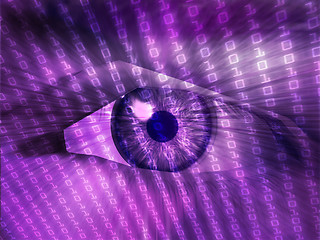 Image showing Electronic eye illustration