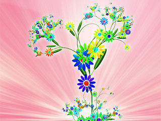 Image showing Floral nature themed design illustration