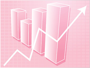 Image showing Financial barchart illustration