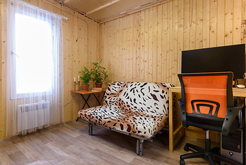 Image showing Interior of a small modest room of a country house