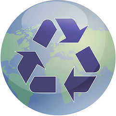 Image showing Recycling eco symbol