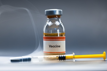 Image showing Vaccine for virus in small bottles