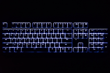 Image showing Illuminated keyboard in the dark with RGB lighting