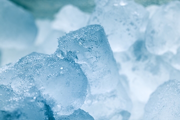 Image showing Ice cubes as background texture closeup photo