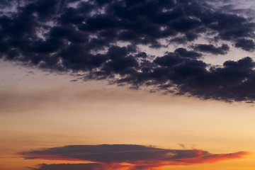 Image showing clouds in the sunlight close-up