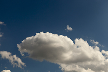 Image showing white cumulus clouds closeup