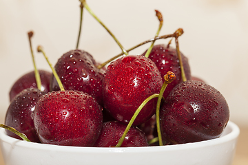 Image showing Red ripe cherry