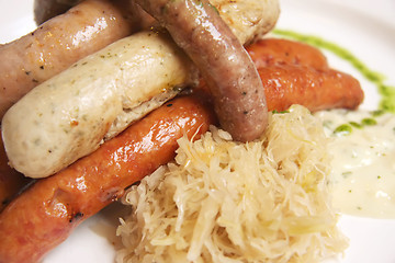 Image showing German sausages