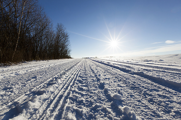 Image showing Road under the snow