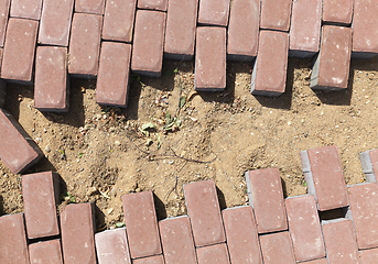 Image showing Paving the footpath