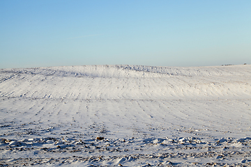 Image showing winter landscape, a field