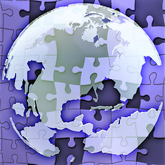 Image showing Globe of Americas