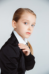 Image showing Girl preparing for school after a long summer break. Back to school.