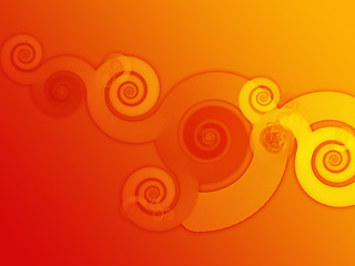 Image showing Abstract swirly floral grunge illustration